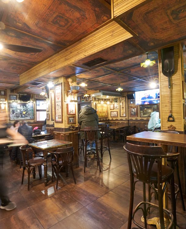 Cafetería con estilo del siglo XIX
